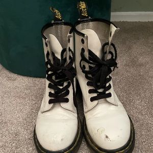 White Dr. Martens shoes